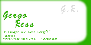 gergo ress business card